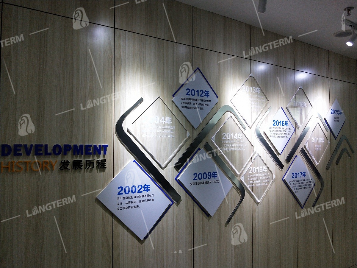 四川君逸数码科技文化墙设计